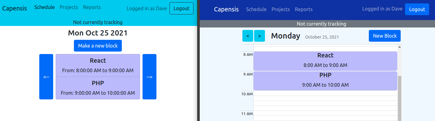Still basic, but much better! Comparison of the older version of Capensis with the newer version of Capensis.