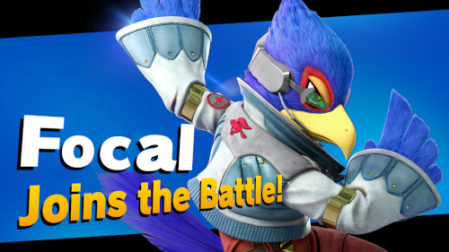pew pew pew Falco, the Star Fox character, with the text 'FOCAL joins the battle!' superimposed.